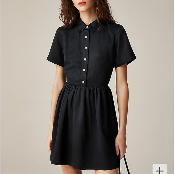 NWOT j crew Collection shirtdress with jewel buttons - Picture 2 of 7